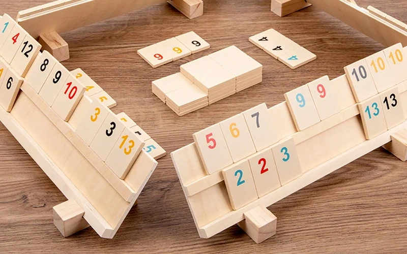 PortableWooden Mahjong Board Game